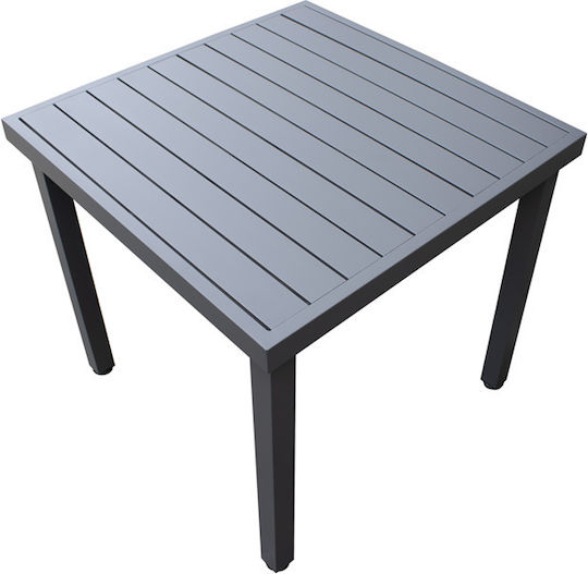 Bliumi 5470 G Garten- und Outdoor-Möbelsets Typsatz Speisesaal 3 Stück mit Herstellerfarbe Grau mit Sonnenschirmhalter Für klassische Veranda