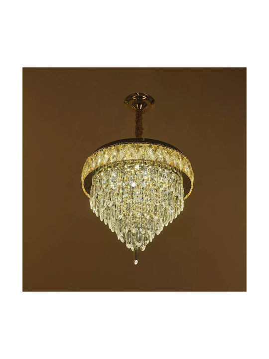 Πολυέλαιος LED με Κρύσταλλα Χρυσός 4254-r45gd-elbulgaria