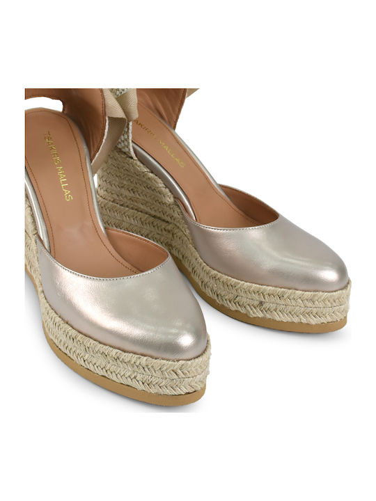 Damenplattformen im Espadrilles-Stil Beige
