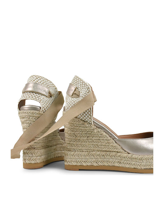 Damenplattformen im Espadrilles-Stil Beige
