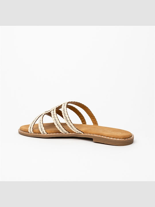Flache Sandalen für Damen in Weiß Farbe