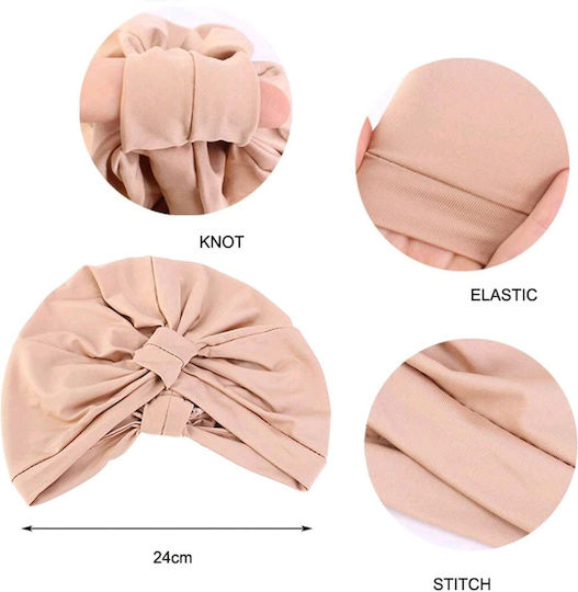 Damen Stoffweiches Haarturban Staubiges Lila Knoten