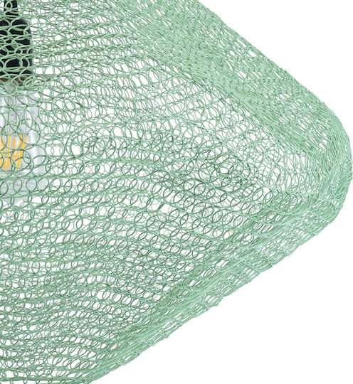GloboStar Kentucky Ceiling Light Green Grid with E27 Socket 60x50x50cm