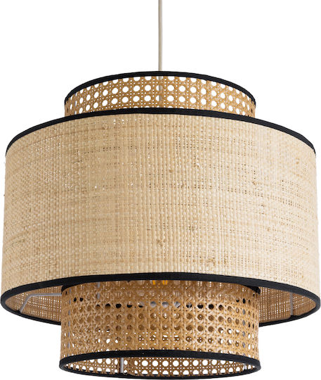GloboStar Bravado Brown Boho Grid Pendant Ceiling Light with E27 Socket 40x35x35cm