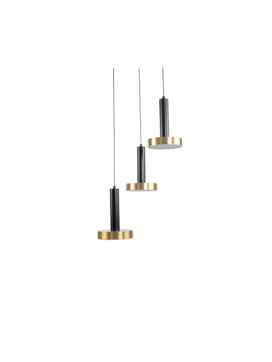 GloboStar ZANE Black LED Pendant Ceiling Light with Warm to Cool White Light 60x20x20cm