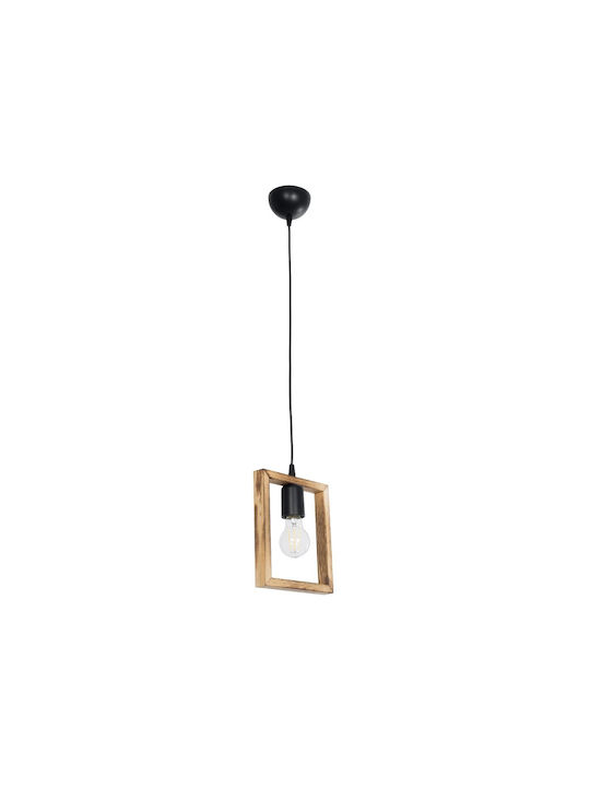 GloboStar Edison Pendant Light Beige with Socket E27 18.5x18.5x66cm