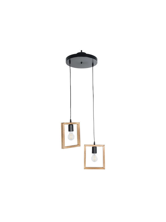GloboStar Edison Pendant Light Beige with Socket E27 43x43x83cm