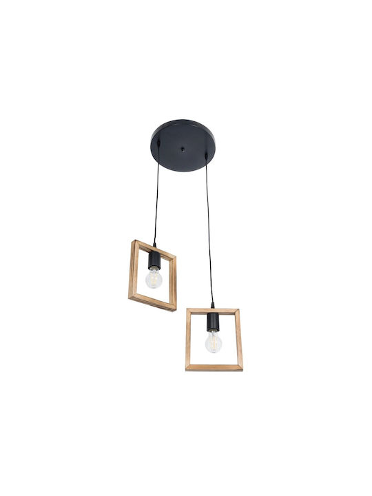 GloboStar Edison Pendant Light Beige with Socket E27 43x43x83cm