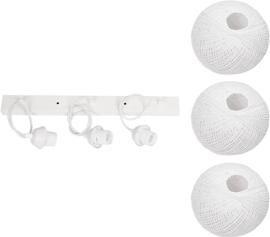 GloboStar Yasam Pendant Light White Boho with Rope for Socket E27 55x25x80cm
