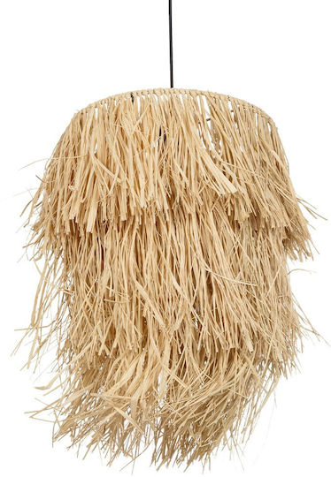 GloboStar Weg Pendant Light Beige Boho with Socket E27 30x30x90cm