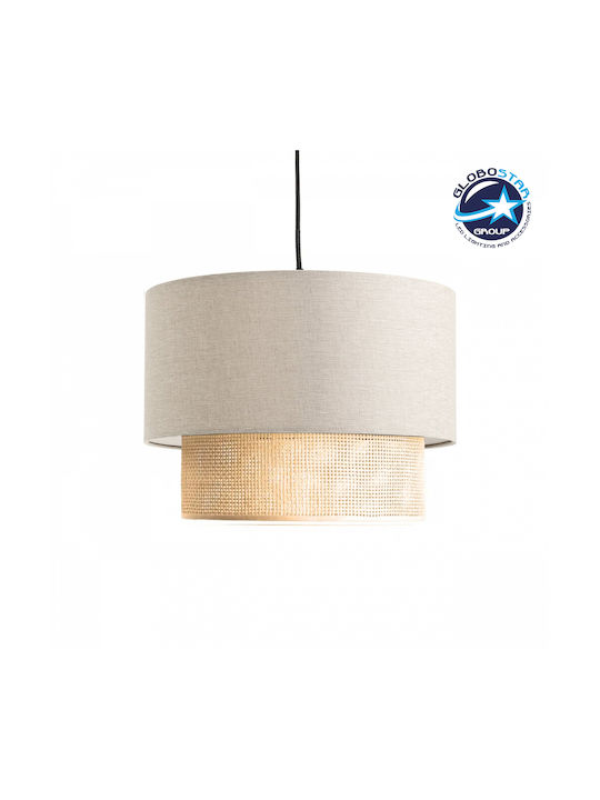 GloboStar Biggie Pendant Light Beige with E27 Socket 30x30x23.5cm