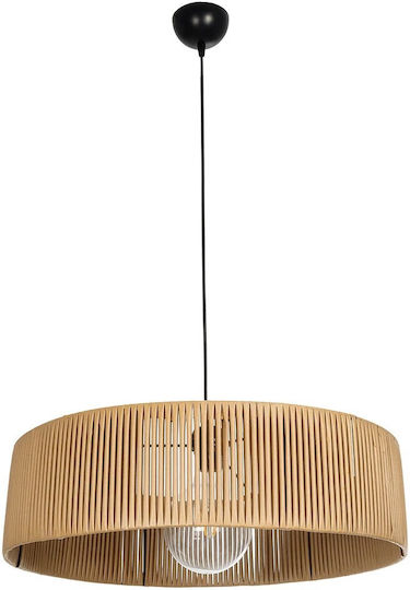 GloboStar Rattan Lustră Bej Boem cu Dulie E27 55x55x90cm.