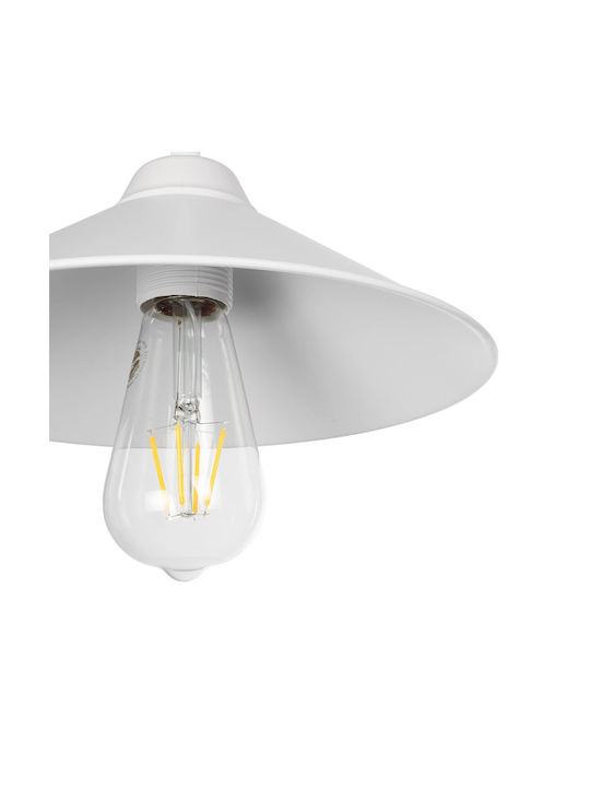 GloboStar Fonte Pendant Light White Bell with Socket E27 25x25x90cm
