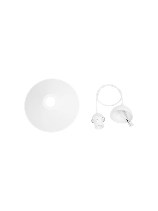 GloboStar Fonte Pendant Light White Bell with Socket E27 25x25x90cm