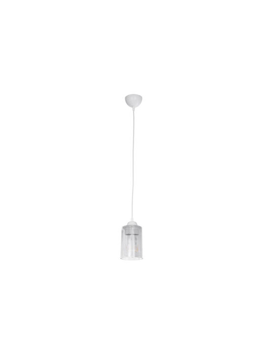 GloboStar Torus Pendant Light White Bell with Socket E27 10x10x77cm