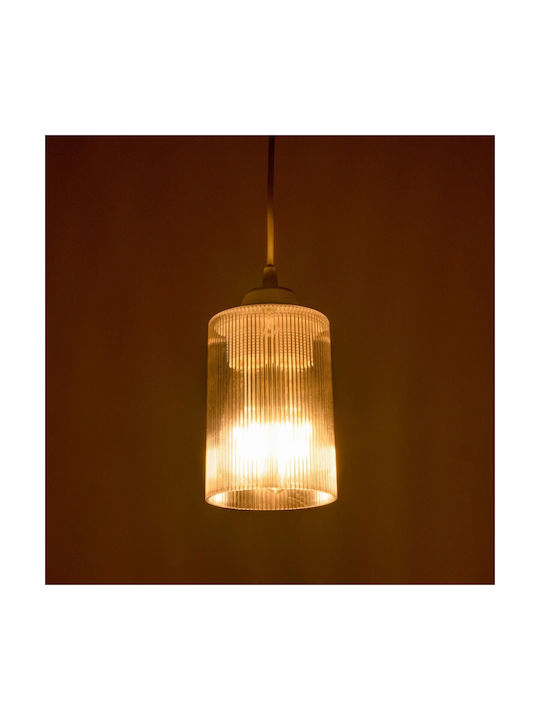 GloboStar Torus Pendant Light White Bell with Socket E27 10x10x77cm