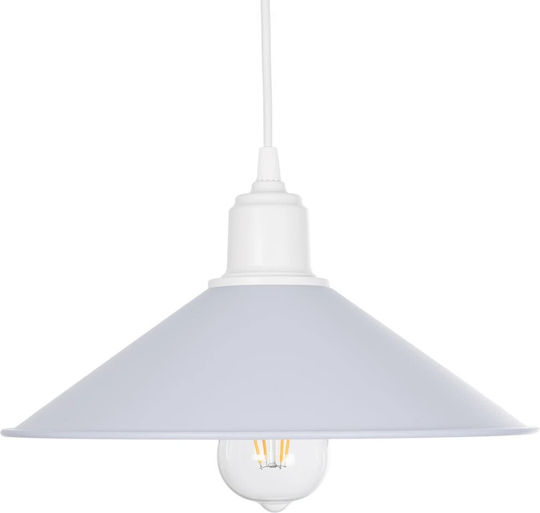 GloboStar Ferro Висящо Осветително Тяло Бял Камбанка 30x30x90см.