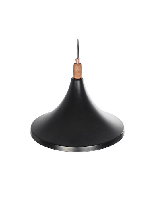 GloboStar Belfry Hängelampe Schwarz Glocke mit Fassung E27 29.5x29.5x90cm.