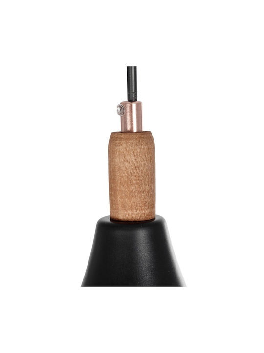 GloboStar Belfry Hängelampe Schwarz Glocke mit Fassung E27 29.5x29.5x90cm.