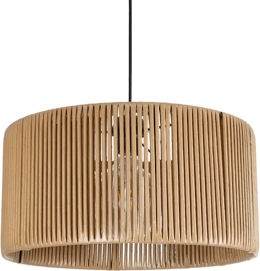 GloboStar Rattan Pendant Light Beige Boho with Socket E27 40x40x90cm