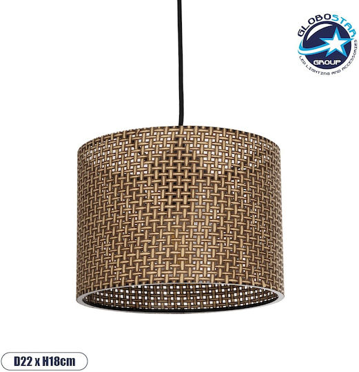 GloboStar Clairie Pendant Light Brown with Socket E27 22x22x93cm