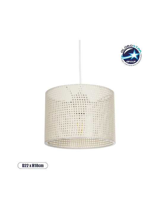 GloboStar Clairie Pendant Light White with Socket E27 22x22x93cm