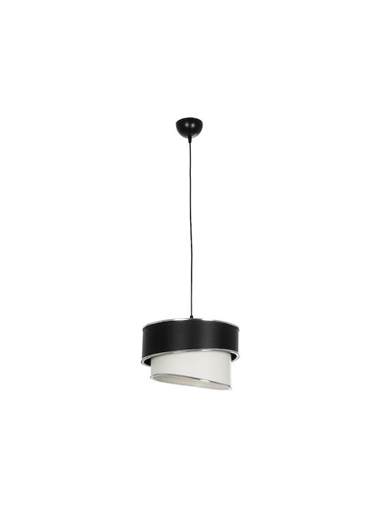 GloboStar Sonia Pendant Ceiling Light White/Black with E27 Socket 30x30x24cm