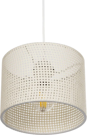 GloboStar Clairie Pendant Light White with Socket E27 22x22x93cm