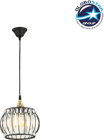 GloboStar Lucero Pendant Light Black 16x16x70cm