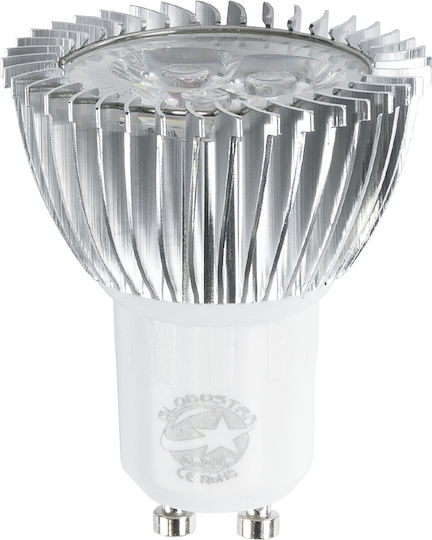 GloboStar LED Bulb 3W For GU10 Socket And MR16 Shape Red 250 Lumen Dimmable