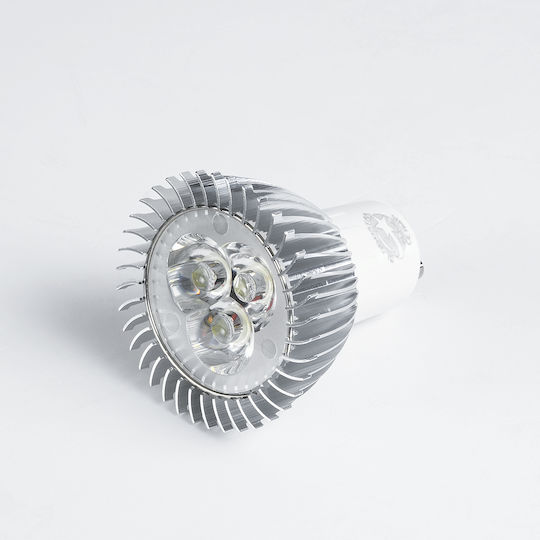 GloboStar LED Glühbirne 3W Für GU10 Fassung Und MR16 Form Blau 250lm Dimmbar