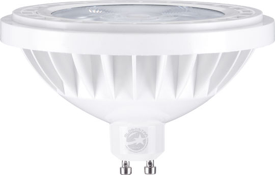 GloboStar LED крушка 15W 70mm за фасунга GU10 и форма AR111 Хладно бяло 1500лм Димируем