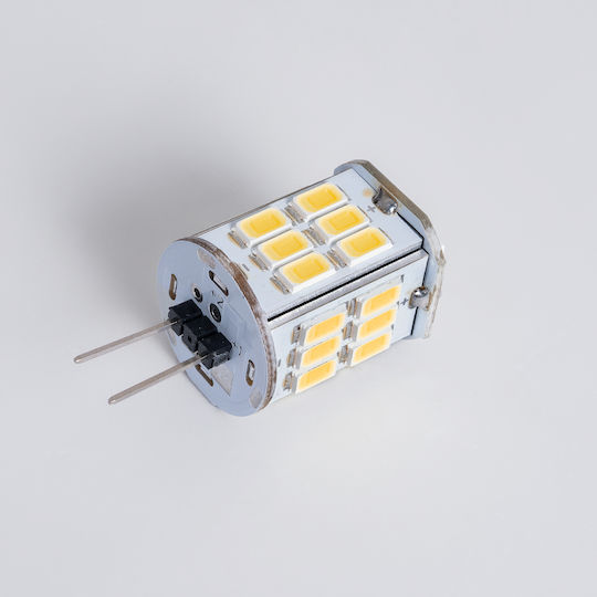 GloboStar Λάμπα LED 6W για Ντουί G4 Θερμό Λευκό 600lm Dimmable