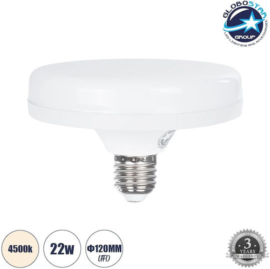 GloboStar LED-Lampe 22W 75mm für Fassung E27 Naturweiß 2134lm