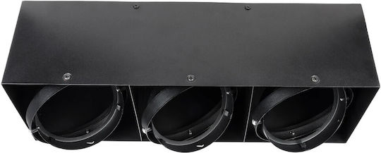 GloboStar Triple Spot with Socket GU10 in Black Color