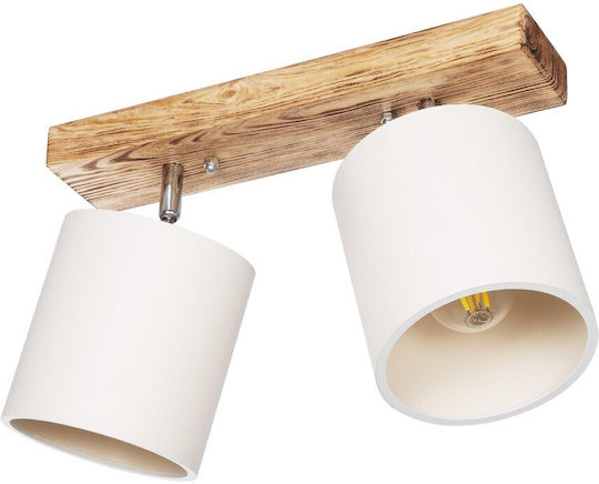 GloboStar Double Spot with Socket E27 in White Color
