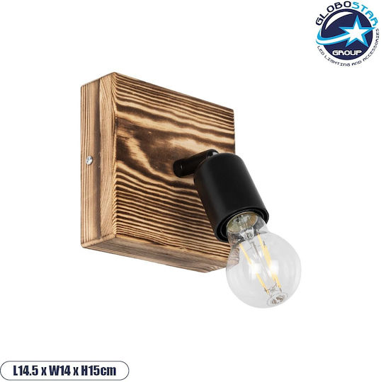 GloboStar Single Spot with Socket E27 in Black Color