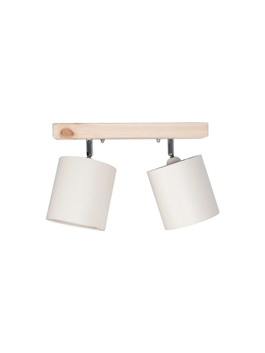GloboStar Double Spot with Socket E27 in White Color