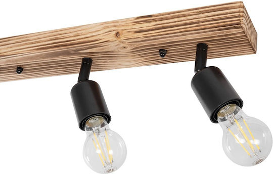 GloboStar Triplu Spot cu Soclu E27 în Culoare Negru