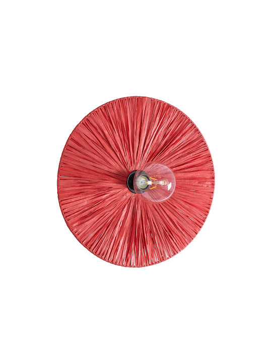GloboStar Colombo Vintage Lamp Wall with Socket E27 Red 40x9x9cm