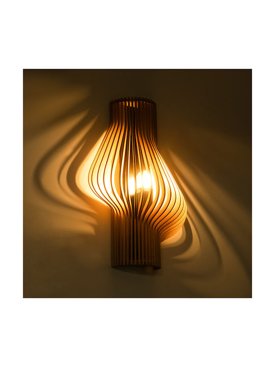 GloboStar Mihiro Vintage Wall Lamp with E27 Base Beige 13x40cm