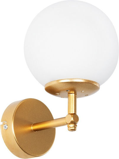 GloboStar Dalph Винтидж Осветително тяло За стена с фасунга E27 Златист 15x18x24.5см.