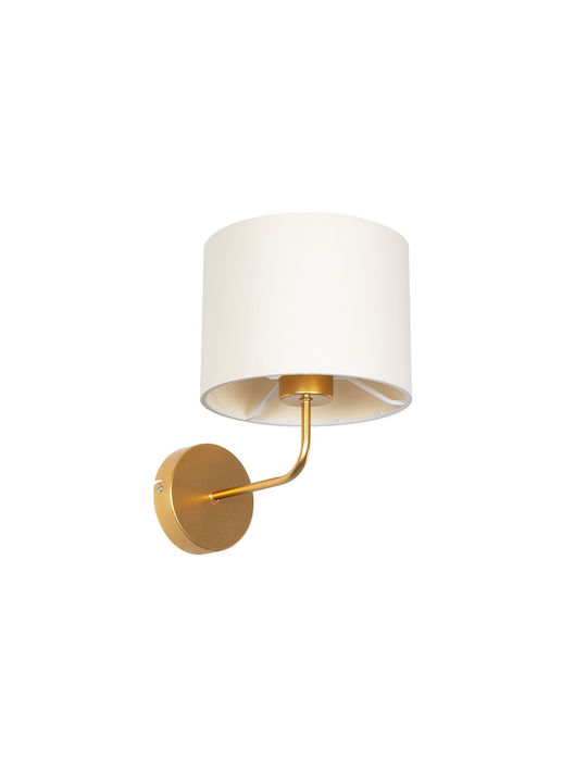 GloboStar Ralph Vintage Φωτιστικό Τοίχου με Ντουί E27 Χρυσό 26x29εκ.
