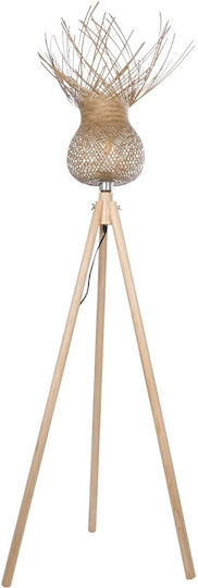 GloboStar Poppy Stehleuchte H168xB58cm. mit Fassung für Lampe E27 Beige
