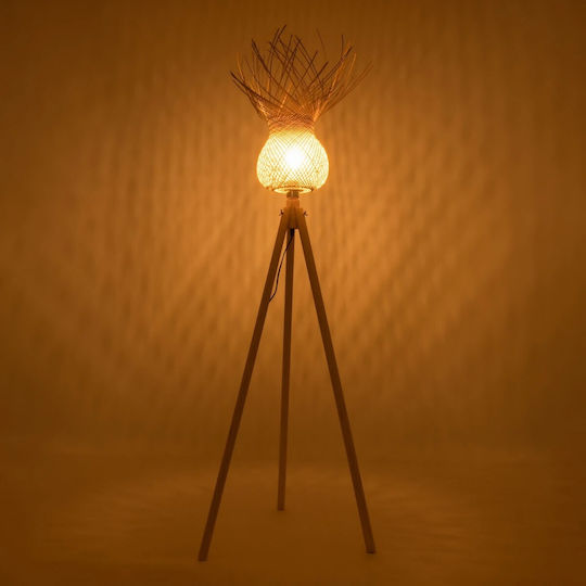 GloboStar Poppy Stehleuchte H168xB58cm. mit Fassung für Lampe E27 Beige