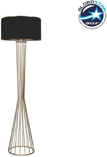 GloboStar Nova Stehleuchte H155xB38cm. mit Fassung für Lampe E27 Gold