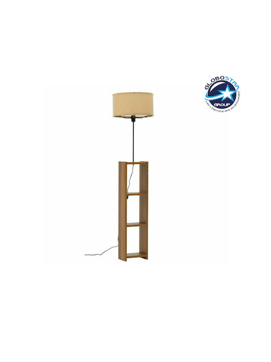 GloboStar Woodo Floor Lamp H150xW38cm. with Socket for Bulb E27 Beige
