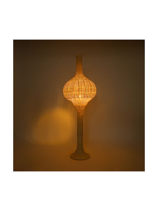 GloboStar Aladdin Stehleuchte H120xB40cm. mit Fassung für Lampe E27 Beige