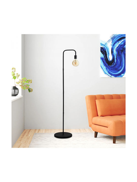 GloboStar Floor Lamp H151xW25cm. with Socket for Bulb E27 Black