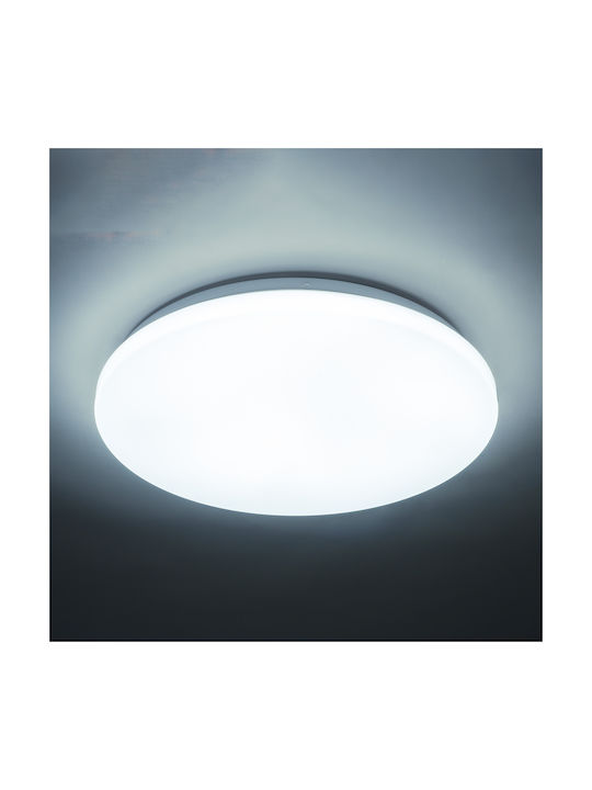 GloboStar Ceiling Mount Light Bathroom 33cm White with Integrated LED